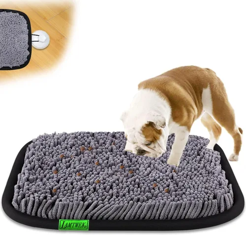 Alfombrilla de olfateo para perros, 17 x 21 pulgadas, juego interactivo de alimentación para aburrimiento, fomenta las habilidades naturales de