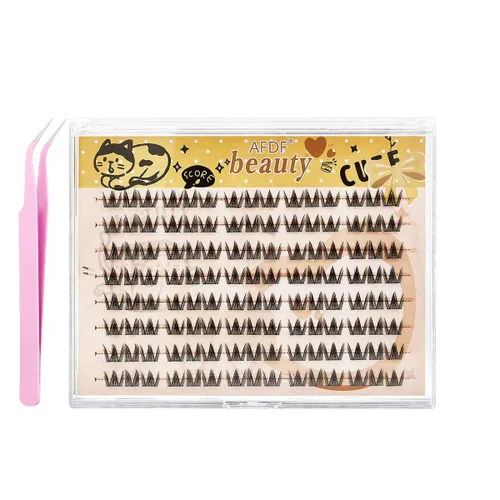 Miniatura 26 de Extensión de Pestañas DIY Efecto 3D Natural Individual 9/11/12mm Pestañas 80 Racimos Pestañas de Volumen Set Mixto, Extensión de Pestañas Caseras