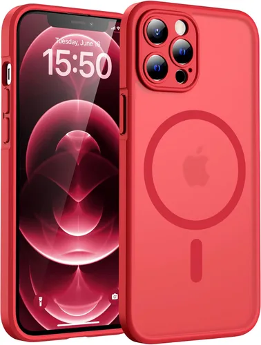 Miniatura 192 de TOCOL Funda magnética 3 en 1 para iPhone 14 Pro, mejorada [protección completa de cámara] con 2 protectores de pantalla, funda de grado militar Azul