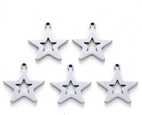 Miniatura 22 de Craftdady Colgantes de eslabones de conector de acero inoxidable, colgantes de mariposa con marco de metal, adornos colgantes para hacer joyas