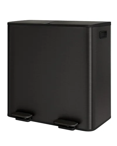 Miniatura 13 de GarveeHome 2 x 10.6 gal Botes de Basura Dobles de Acero Inoxidable con Tapa para Cocina, Combo Grande de Bote de Basura Dual y Reciclaje, Botes