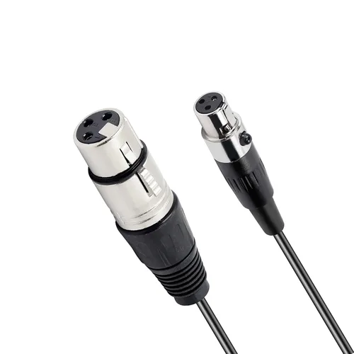 Miniatura 2 de XMSJSIY Adaptador de cable de audio XLR a XLR - Cable de micrófono de 3 pines a mini cable de micrófono de 3 pines para micrófono y cámara Lavalier