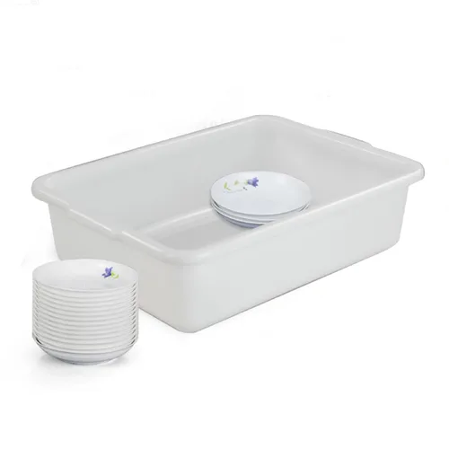Miniatura 3 de Teyyvn Caja de plástico para autobús/utilidad, caja de transporte de lavabo comercial, paquete de 4