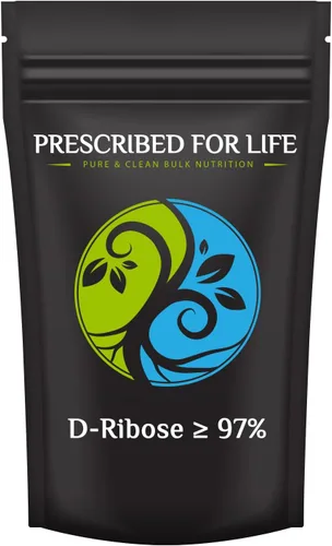 Prescribed For Life D Ribosa en polvo | Ribosa D de alta pureza, mayor o igual al 97% | Polvo fino (22.0 lbs / 22 libras)