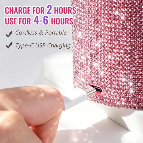 Miniatura 6 de MEKK Mini luz UV inalámbrica para uñas de gel – Mini lámpara de uñas LED UV recargable de 24 W con control táctil y sensor automático, pequeña
