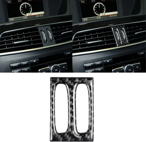 Miniatura 18 de para Mercedes-Benz Clase C W204 2011-2013 Real Cubierta de Panel de Fibra de Carbono Suave para Aire Acondicionado, Adhesivo de Marco de Panel