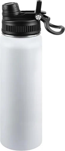 Miniatura 45 de Botella de agua aislada de 22 onzas, tapa 2 en 1 a prueba de fugas (sorbo/pajilla) + asa, botella de acero inoxidable para deportes, viajes, trabajo