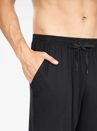 Miniatura 4 de DAVID ARCHY Pantalones cortos de pijama para hombre, de rayón de bambú, suaves, cómodos, con bolsillos, paquete de 2