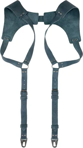 Hide & Groom, Tirantes renacentistas de cuero, arnés de soporte de espalda vintage para hombre, ganchos de metal para hombre, Steampunk, hecho a mano