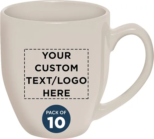 Miniatura 14 de DISCOUNT PROMOS Juego de 10 tazas de café grandes de 16 onzas, paquete a granel, perfectas para té, espresso, capuchino, cacao caliente, color verde
