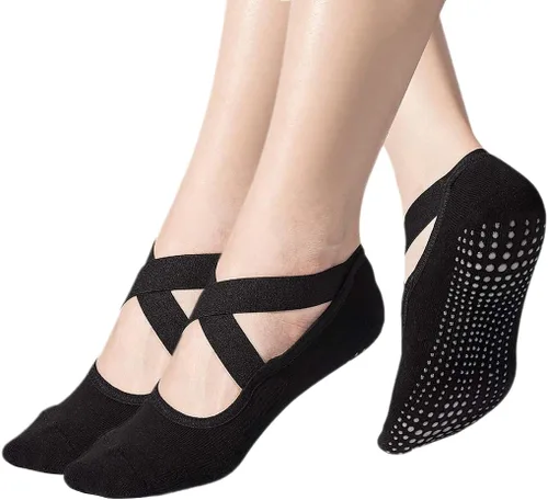 Toes&Feet Calcetines acolchados acolchados antideslizantes para mujer, para yoga, pilates, ballet, barre piyo
