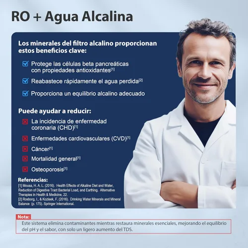 Miniatura 3 de iSpring RCC7AK - Sistema de filtro de agua potable por ósmosis inversa de 6 etapas con reimineralización alcalina, pH natural, color blanco