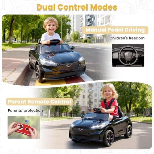 Miniatura 2 de Bobike - Auto eléctrico para niños, coche eléctrico de 12V para niños pequeños con control remoto, juguetes para pasear para niños con luces LED