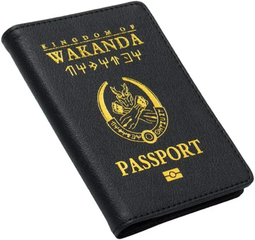 Funda para pasaporte Kingdom of Wakanda - Funda para pasaporte con múltiples ranuras para tarjetas y boletos, F, Cartera con tarjetero