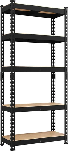 Miniatura 20 de Yaheetech Estantes de almacenamiento, estantería de metal ajustable resistente de 5 niveles, estante industrial para garaje, almacén, despensa, Plata