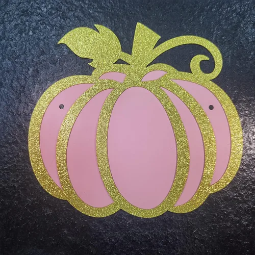 Miniatura 6 de Cartel dorado con purpurina de una pequeña calabaza y decoración para tartas, decoraciones de baby shower para niñas, suministros de fiesta