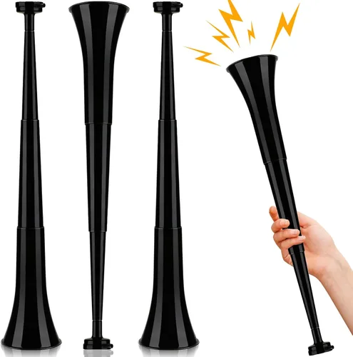 Kathfly Vuvuzelas - Cuerno de fútbol de estadio plegable de 23.6 pulgadas, generador de ruido de estadio, sonido fuerte, bocinas deportivas de mano,