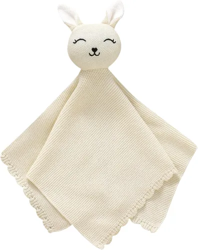 Miniatura 9 de LAWKUL Manta de seguridad suave para recién nacidos, niños y niñas, de punto para acurrucarse, cómoda, color camel, 16 x 16 pulgadas
