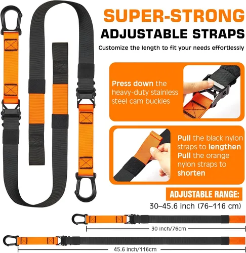 Miniatura 3 de Kit de entrenamiento de resistencia para el hogar, correas de entrenamiento de suspensión con extensión ajustable, anclaje de puerta y bolsa