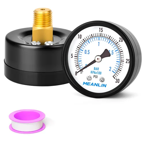 Miniatura 15 de MEANLIN MEASURE Medidor de presión de bomba de pozo de 0-100 psi, esfera de cara de 2 pulgadas, NPT de 1/4 pulgadas para bomba de pozo, probador