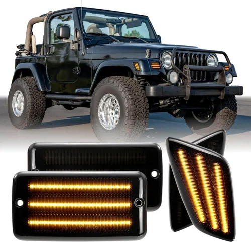 Miniatura 14 de USR 97-06 Wrangler TJ Faros LED de proyector redondos de 7" Pulgadas H6024 con carcasa negra 6024 Haz alto/bajo, faro sellado H6014 (Par) Compatible