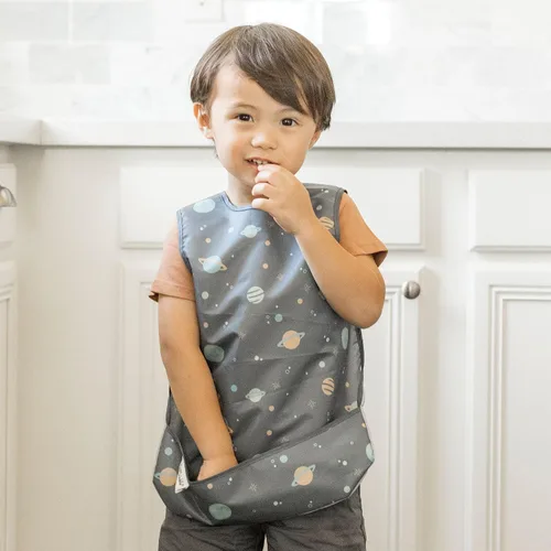Miniatura 3 de Tiny Twinkle - Babero a prueba de desordenes para bebés varones Babero impermeable para niños pequeños para comer Delantal para bebé para Space