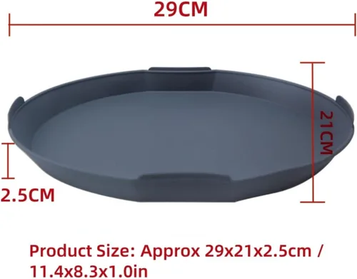 Miniatura 4 de Generic Bandeja de vapor de silicona para hornear, rectangular, gris, 11.4 x 8.3 pulgadas, compatible con Thermomix TM31/TM5/TM6