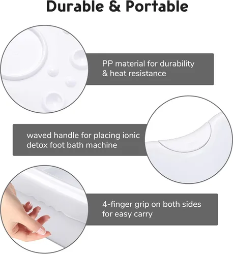 Miniatura 5 de AW máquina de spa para pies y desintoxicación iónica con una bañera de limpieza celular; equipo de salón para el cuidado de la belleza Blanco