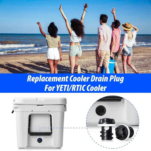 Miniatura 2 de YETI - Paquete de 2 accesorios de repuesto para tapones de drenaje refrigerantes, compatibles con enfriadores Tundra, tanque y RTIC, tapón de hielo