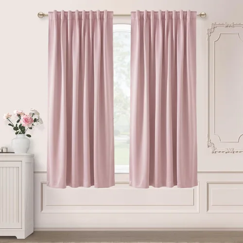 Miniatura 12 de SHINELAND Cortinas opacas cortas para ventanas de dormitorio, cortinas de baño, 45 pulgadas de largo