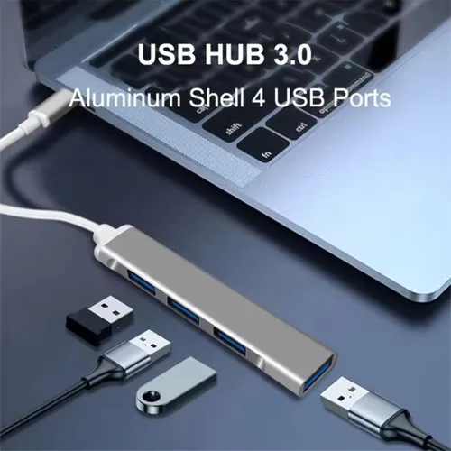 Miniatura 2 de Hub USB 3.0, 4 puertos USB Hub USB Splitter con 1 Tipo-C 1 USB3.0 y 2 USB2.0, expansor USB para laptop, cámara, teclado, uso de oficina de mouse