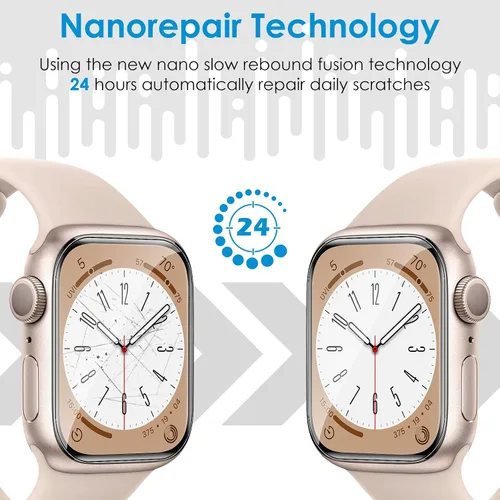 Miniatura 6 de UniqueMe Paquete de 8 protectores de pantalla para Apple Watch Series 11/10 de 42 mm - [TPU suave, no de vidrio][Sin burbujas] iWatch, protección