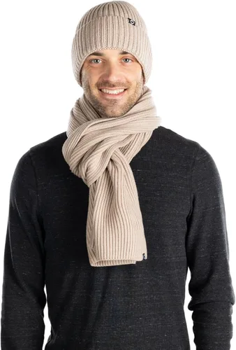 Funky Junque Conjunto de bufanda y sombrero para hombres y mujeres, gorro a juego, ropa de invierno, regalos de Navidad, gorro de punto cálido,
