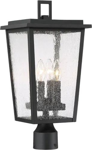 Miniatura 4 de Minka Lavery Cantebury - Luz de poste de 4 luces para exteriores (19 3/4 pulgadas), color negro