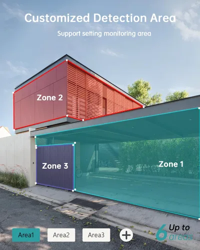 Miniatura 7 de Cámaras de seguridad inalámbricas para exteriores ZUMIMALL, vista de 360°, cámaras alimentadas por batería 2K para seguridad del hogar, visión