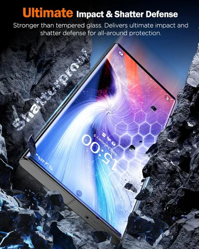Miniatura 5 de LK Paquete de 2 para Samsung Galaxy S22 Ultra Protector de Pantalla, [Película de Nano Cerámica GAME-CHANGER] [Dureza 9H+]