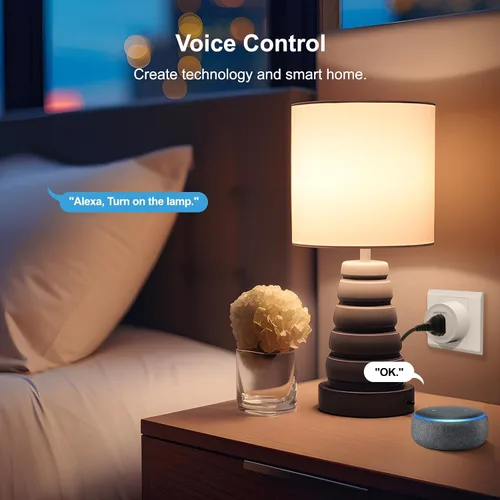 Miniatura 3 de Enchufe inteligente, enchufes WiFi funcionan con Alexa y Google Assistant, toma inteligente con temporizador y controlador de grupo, salida WiFi