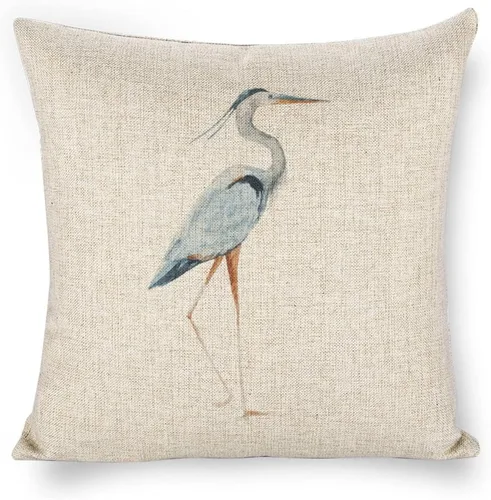 Miniatura 10 de Fundas de Almohada de Lino con Estampado de Bailarinas Azules en Costa 18x18 para Sofá, Almohada Decorativa para Sofá, Exterior