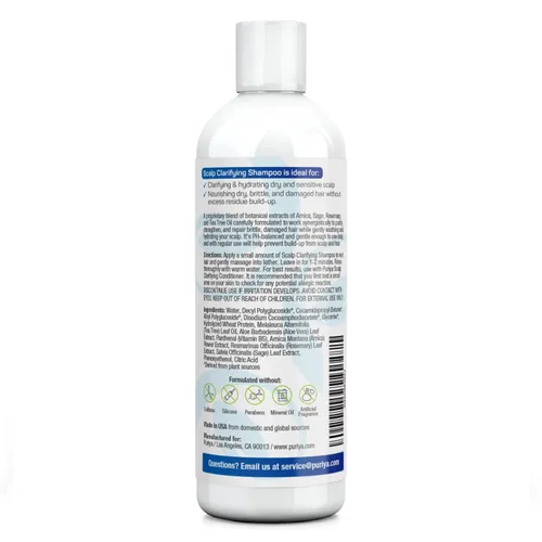Miniatura 2 de Puriya Champú sin sulfato, acondicionador para el cabello con aceite de árbol de té y gel de baño para hombres y mujeres, juego de baño 3 en 1