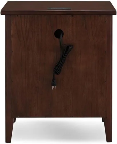 Miniatura 3 de BOWERY HILL Mesita de noche de madera dura con 1 cajón, 24 pulgadas de ancho x 16 pulgadas de profundidad x 28 pulgadas de alto, acabado de cereza