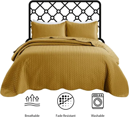 Miniatura 406 de MOONLIGHT20015 Edredón tamaño King (106 x 96 pulgadas) con 2 fundas de almohada (20 x 36 + 2 pulgadas) para todas las estaciones, juego de cama Azul