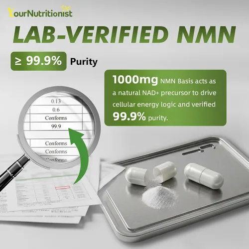 Miniatura 3 de Suplementos NMN de 1000 mg – 99.9% de pureza probada – Precursor NAD+ – Sin OMG – 60 cápsulas veganas