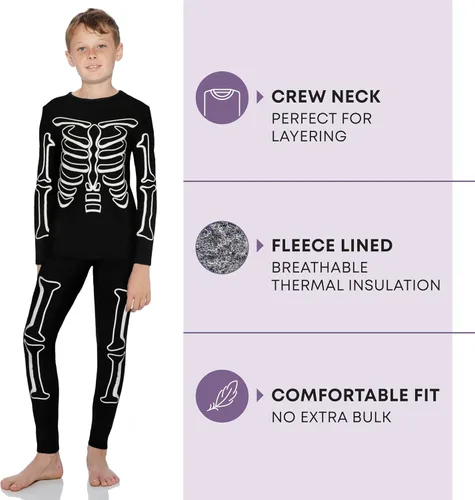 Miniatura 117 de Rocky Ropa interior térmica para niños, ropa interior larga para niños, capa base para clima frío/esquí