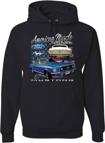 Tee Hunt Ford Mustang Shelby 1967 GT Sudadera con capucha de Muscle Cars de fabricación estadounidense