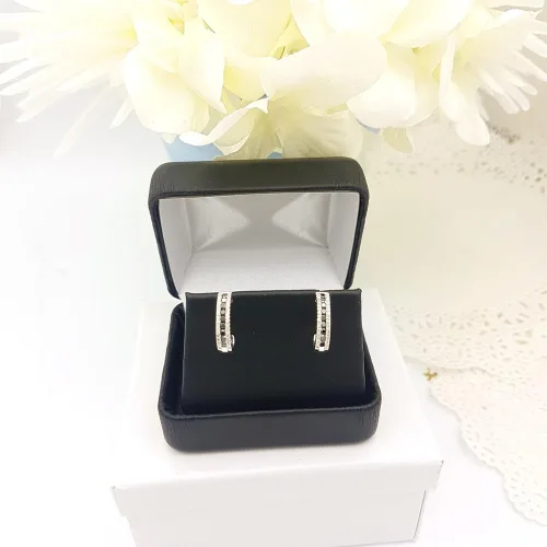 Miniatura 4 de Dazzlingrock Collection Pendientes de aro para mujer, plata de ley