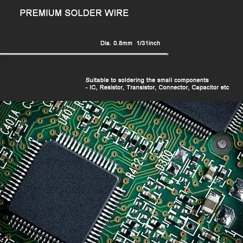 Miniatura 5 de Alambre de soldadura sin plomo Flujo de núcleo de colofonia 0.031 in Soldadura eléctrica fina Sn99 Ag0.3 Cu0.7 Flujo 0.032in 0.11lb Sin plomo