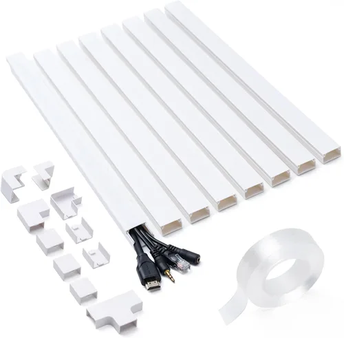 Miniatura 11 de Ocultador de Cables, Ocultador de Cables de 58 pulgadas, Cubiertas de Cables para Cables en la Pared, Canaleta Cubierta de Cable Pintable