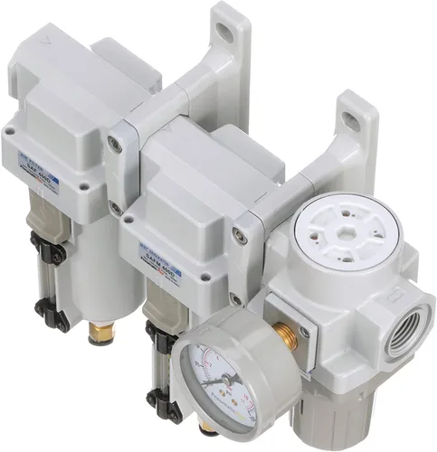Miniatura 8 de PneumaticPlus SAU430-N06DG-MEP Sistema de secado de aire de tres etapas Filtro de aire de partículas, filtro coalescente, regulador de presión