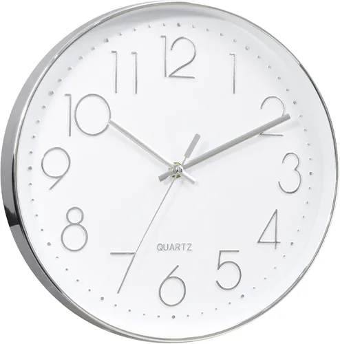 Miniatura 7 de Tosnail Reloj de pared grande de 12 pulgadas sin tictac, reloj de pared redondo silencioso a pilas para sala de estar, baño, dormitorio, cocina