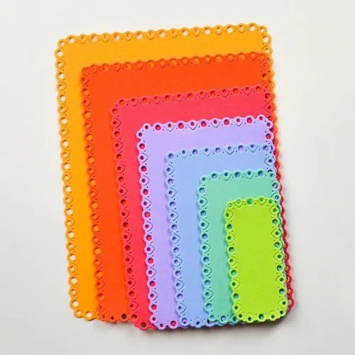 Miniatura 40 de Troqueles para álbumes de recortes, marco de capas de corte de metal para hacer tarjetas, plantilla de perforación de manualidades de papel, 8